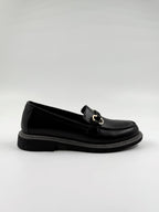 Kuum Hakiki Deri Kadın Siyah Loafer