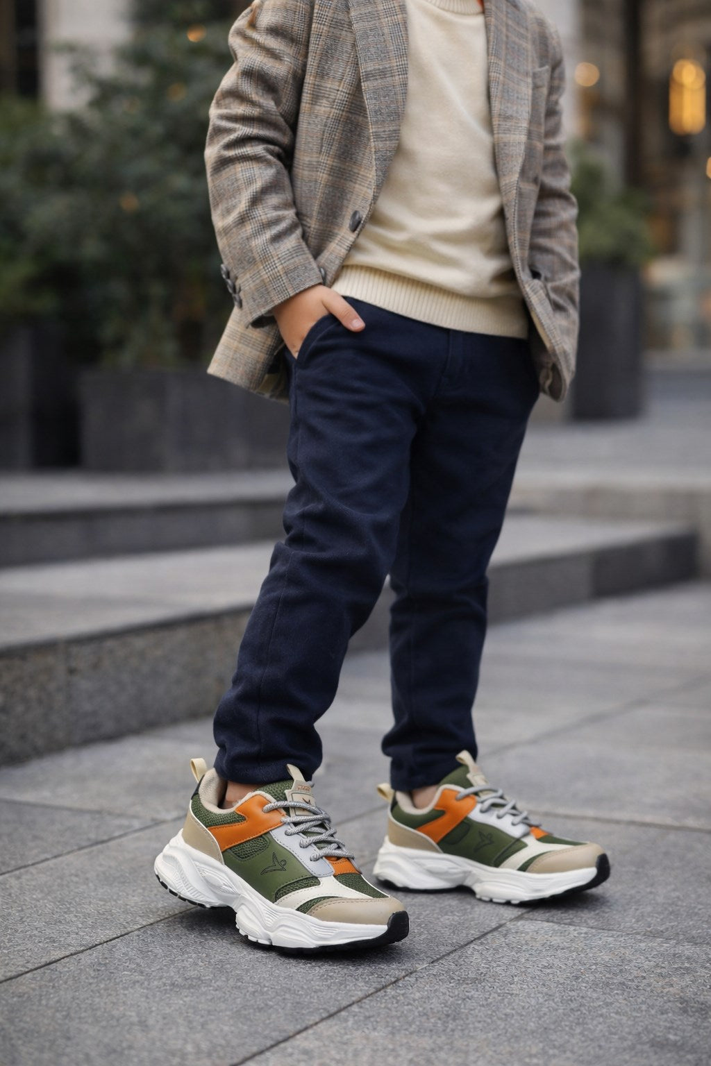 Cool Birian Bağcıklı Haki Günlük Çocuk Ayakkabısı