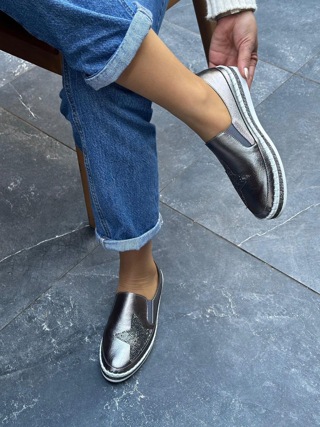 Kuum | Platin | Yıldız Model | Comfort | Kadın Ayakkabı