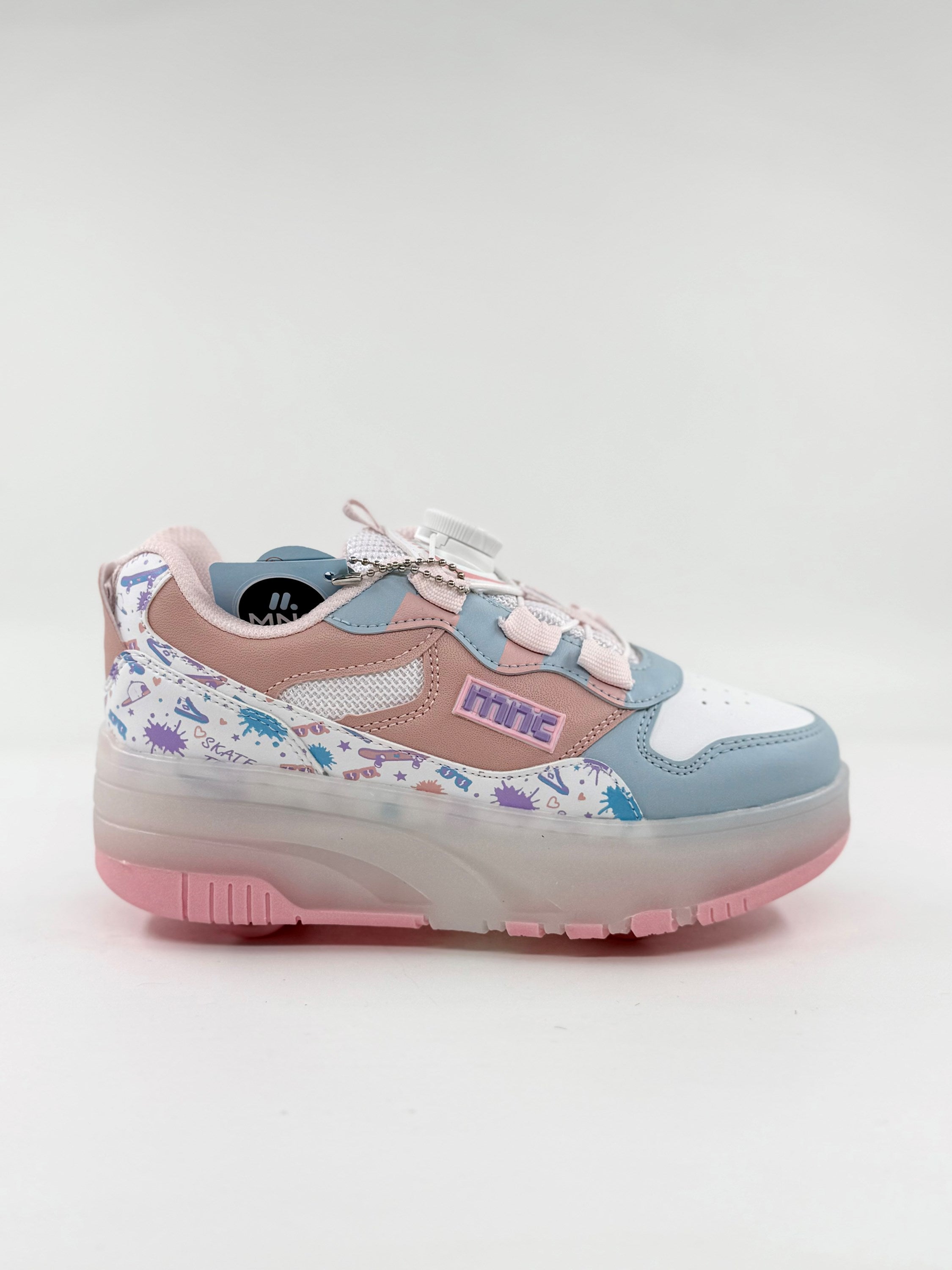 Mnc Pembe  Patenli Işıklı Çocuk Ayakkabı