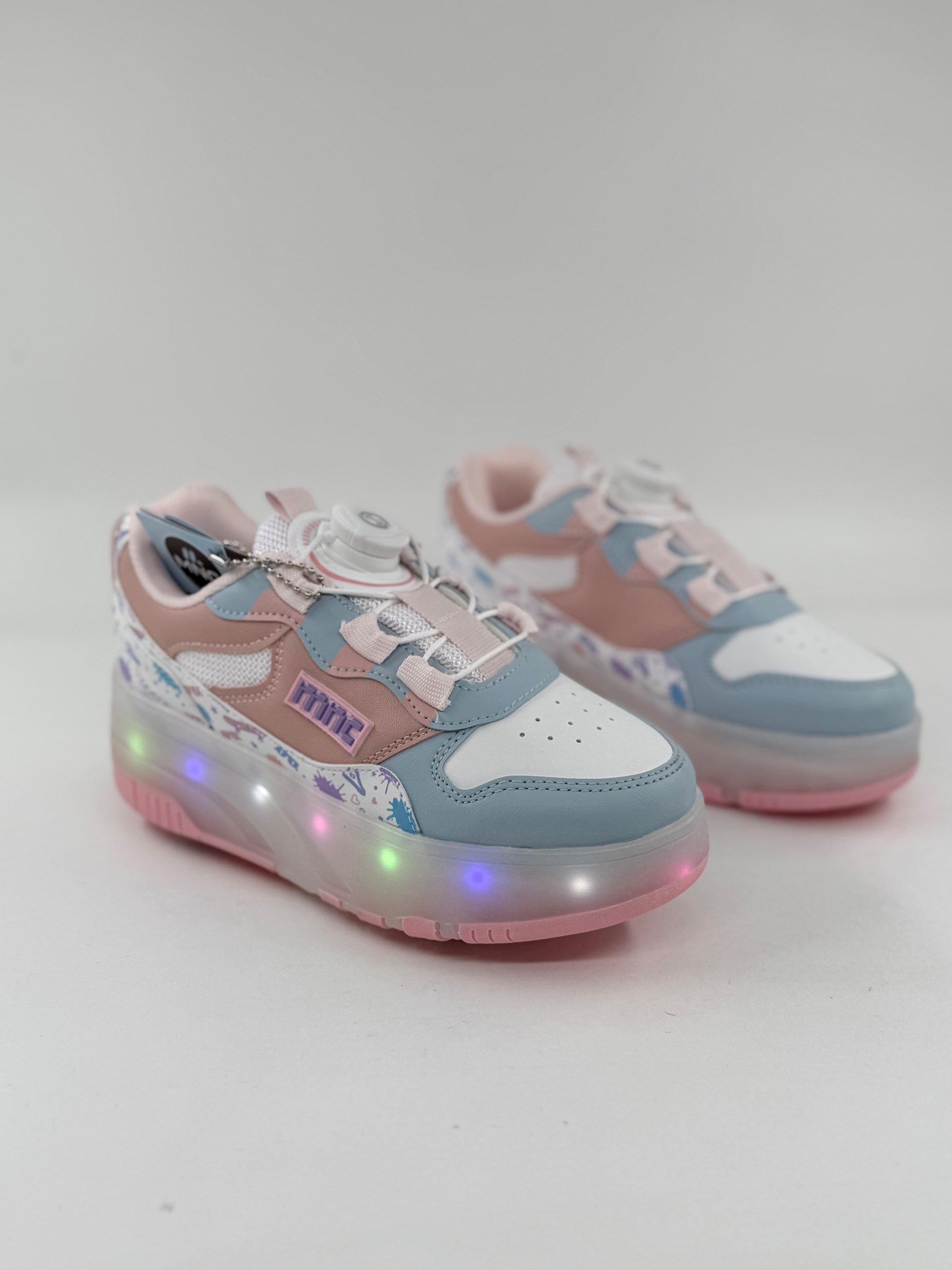 Mnc Pembe  Patenli Işıklı Çocuk Ayakkabı