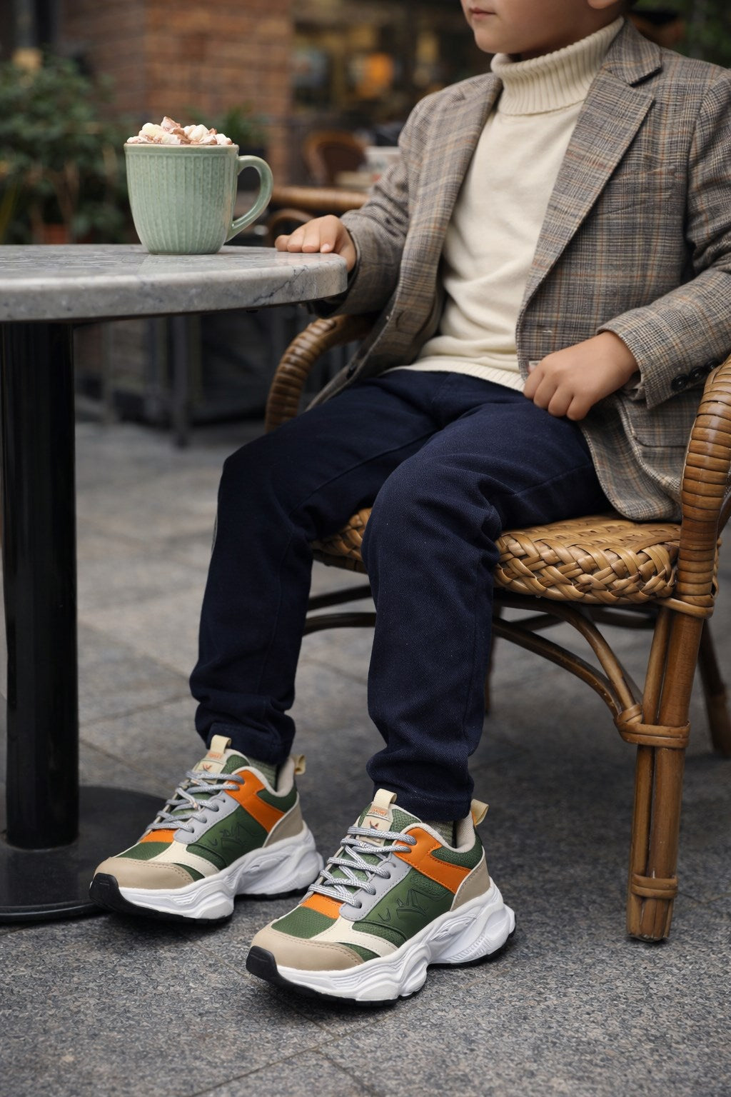 Cool Birian Bağcıklı Haki Günlük Çocuk Ayakkabısı