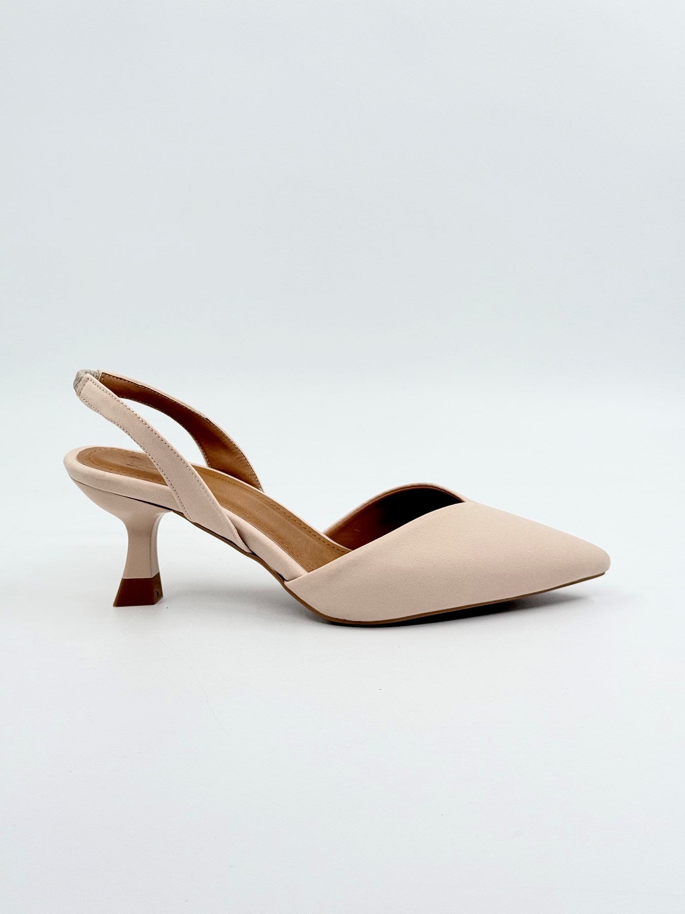 Bej | Zara | Arkası Açık | Kadın Topuklu Ayakkabı
