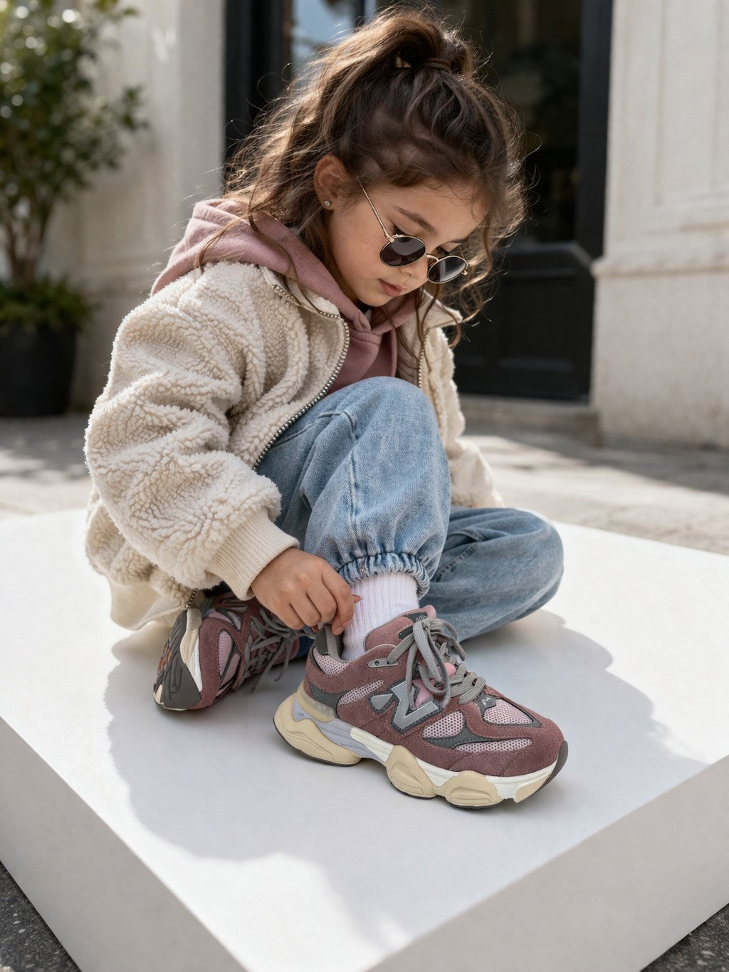 Marco Kids Süet Deri Cırtlı File Kız Çocuk Mürdüm Spor Ayakkabı