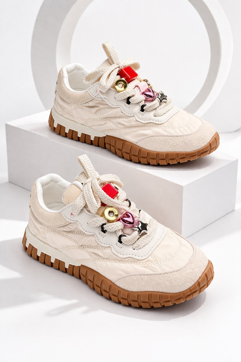 Marko Kids Bej Boncuklu İthal Deri Esnek Taban Çocuk Ayakkabısı