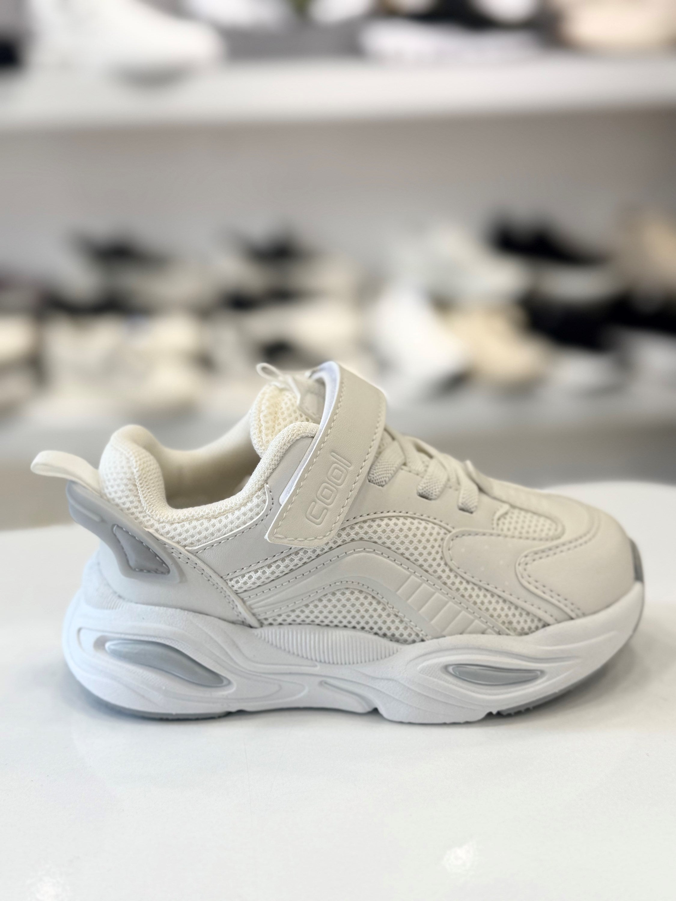 Cool Toti Beyaz File Cırtlı Unisex Çocuk Ayakkabı