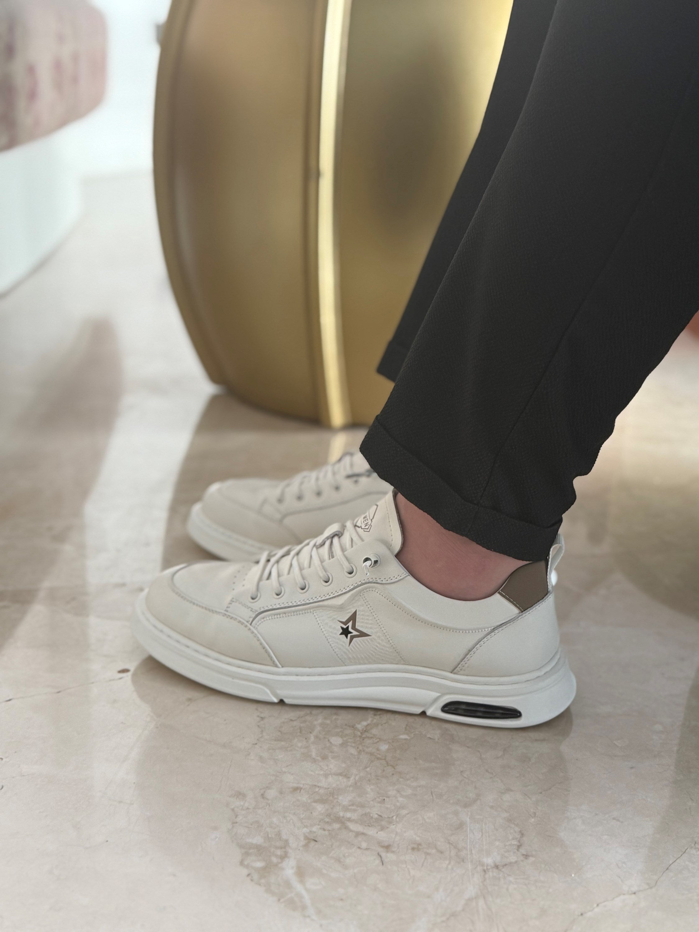 Guja Beyaz Deri Erkek Sneakers