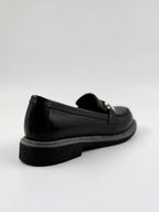 Kuum Hakiki Deri Kadın Siyah Loafer