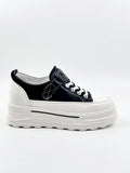 Guja | Gizli Topuk | Deri | Cırtlı | Kadın Sneakers