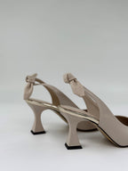 Bej Renk Fiyonklu Stiletto
