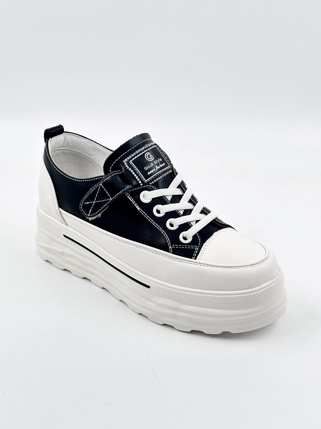 Guja | Gizli Topuk | Deri | Cırtlı | Kadın Sneakers