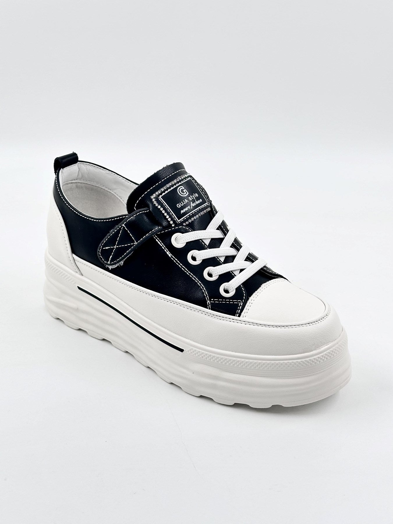 Guja | Gizli Topuk | Deri | Cırtlı | Kadın Sneakers