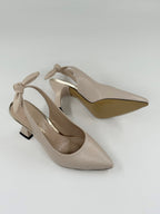 Bej Renk Fiyonklu Stiletto