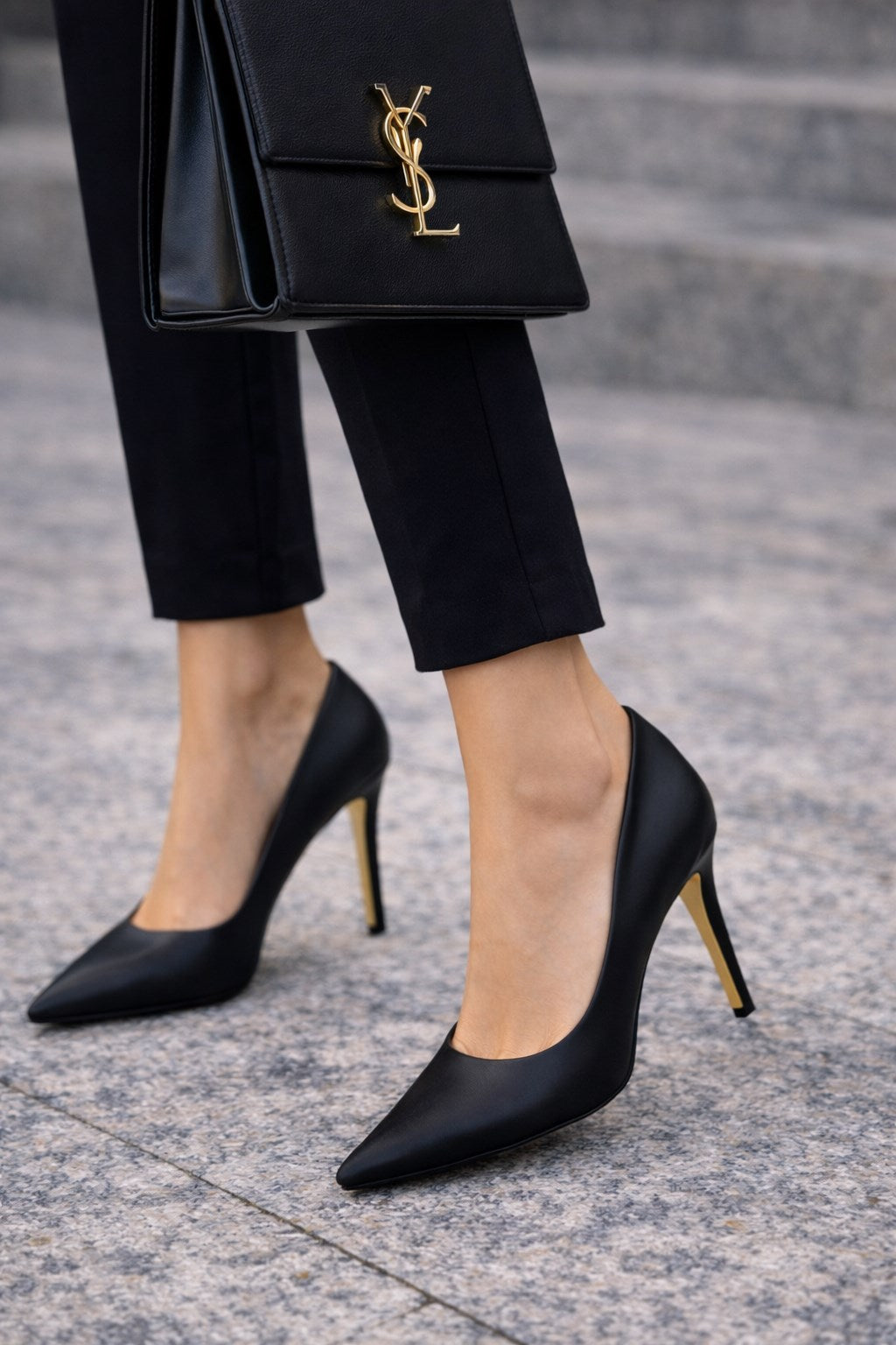 Siyah 11 cm Kalsik Rahat kalıp Stiletto