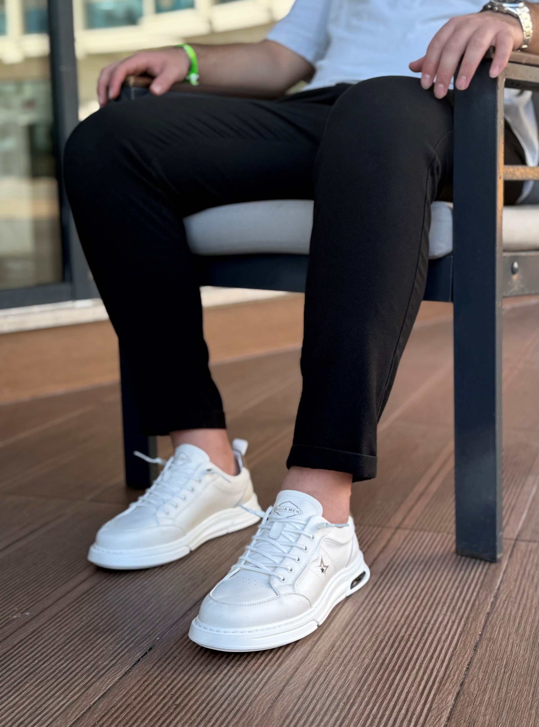 Guja Beyaz Deri Erkek Sneakers