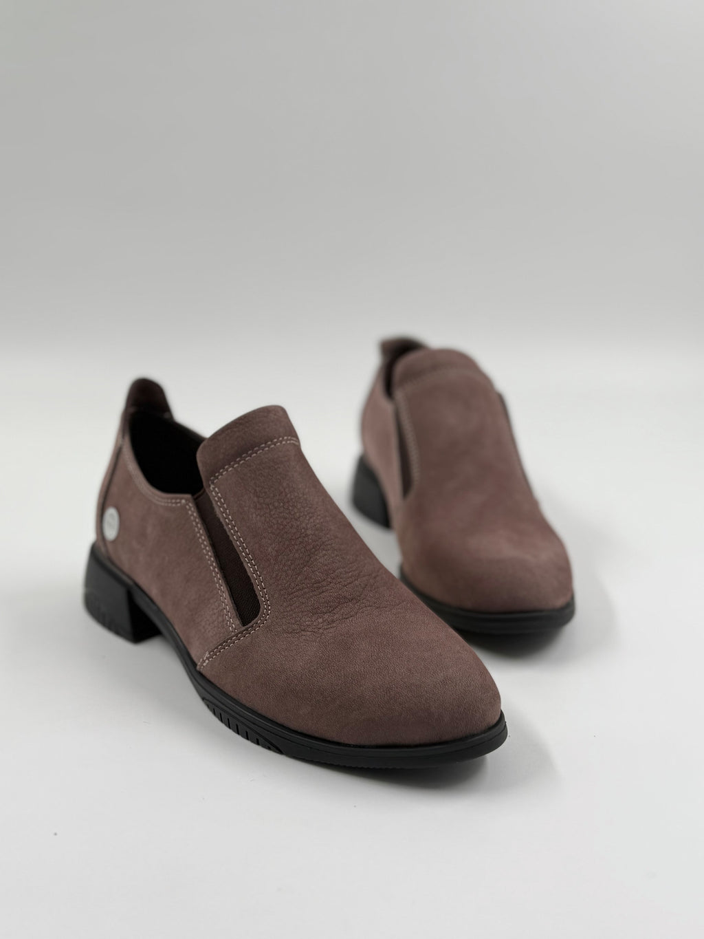 Mammamia Hakiki Nubuk Deri Kadın Siyah & Vizon Bot