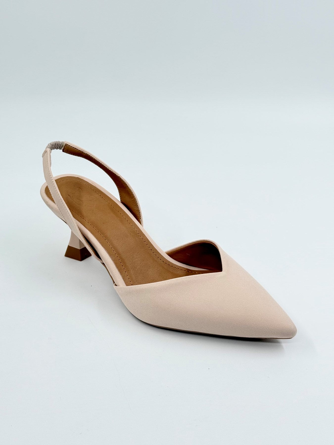 Bej | Zara | Arkası Açık | Kadın Topuklu Ayakkabı