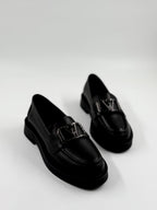 Hakiki Deri Siyah Kadın Loafer