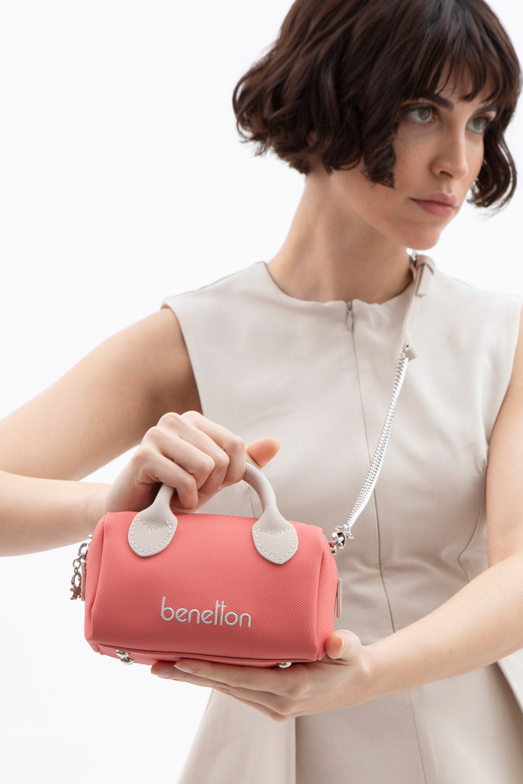 BENETTON KADIN ÇAPRAZ ÇANTA MERCAN BEJ