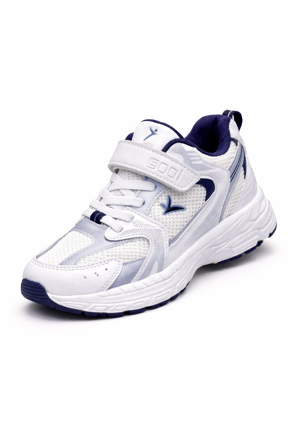 Cool Terra Cırtlı Bağcıklı Erkek Çocuk Beyaz-Mavi Spor Ayakkabısı