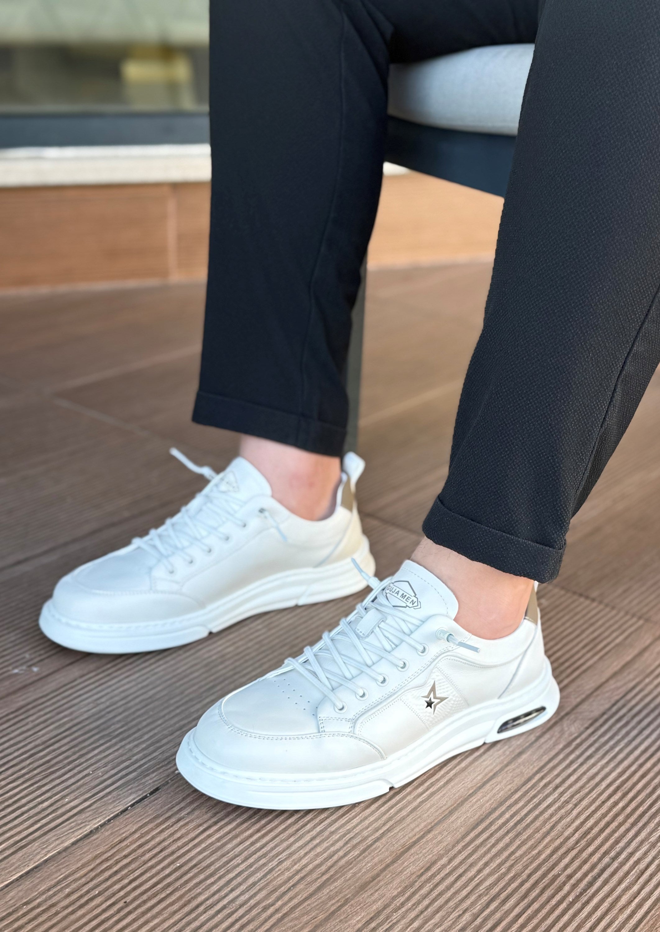 Guja Beyaz Deri Erkek Sneakers