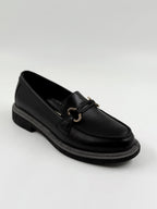 Kuum Hakiki Deri Kadın Siyah Loafer