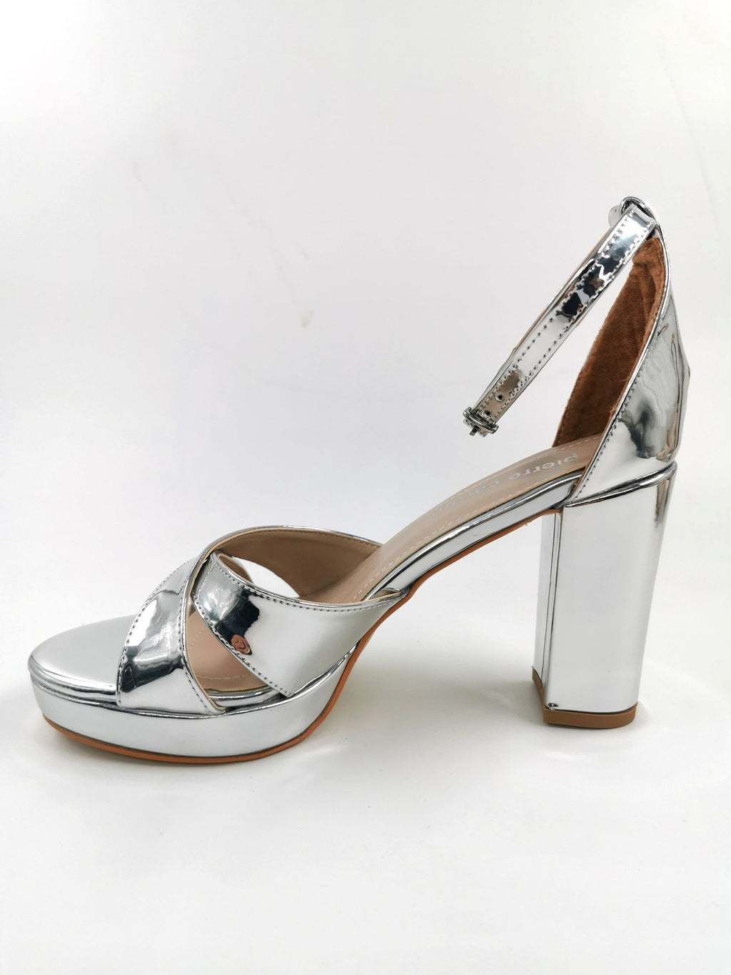 Pierre Cardin | Platform Topuk | Bantlı | Kadın Ayakkabı | Gümüş
