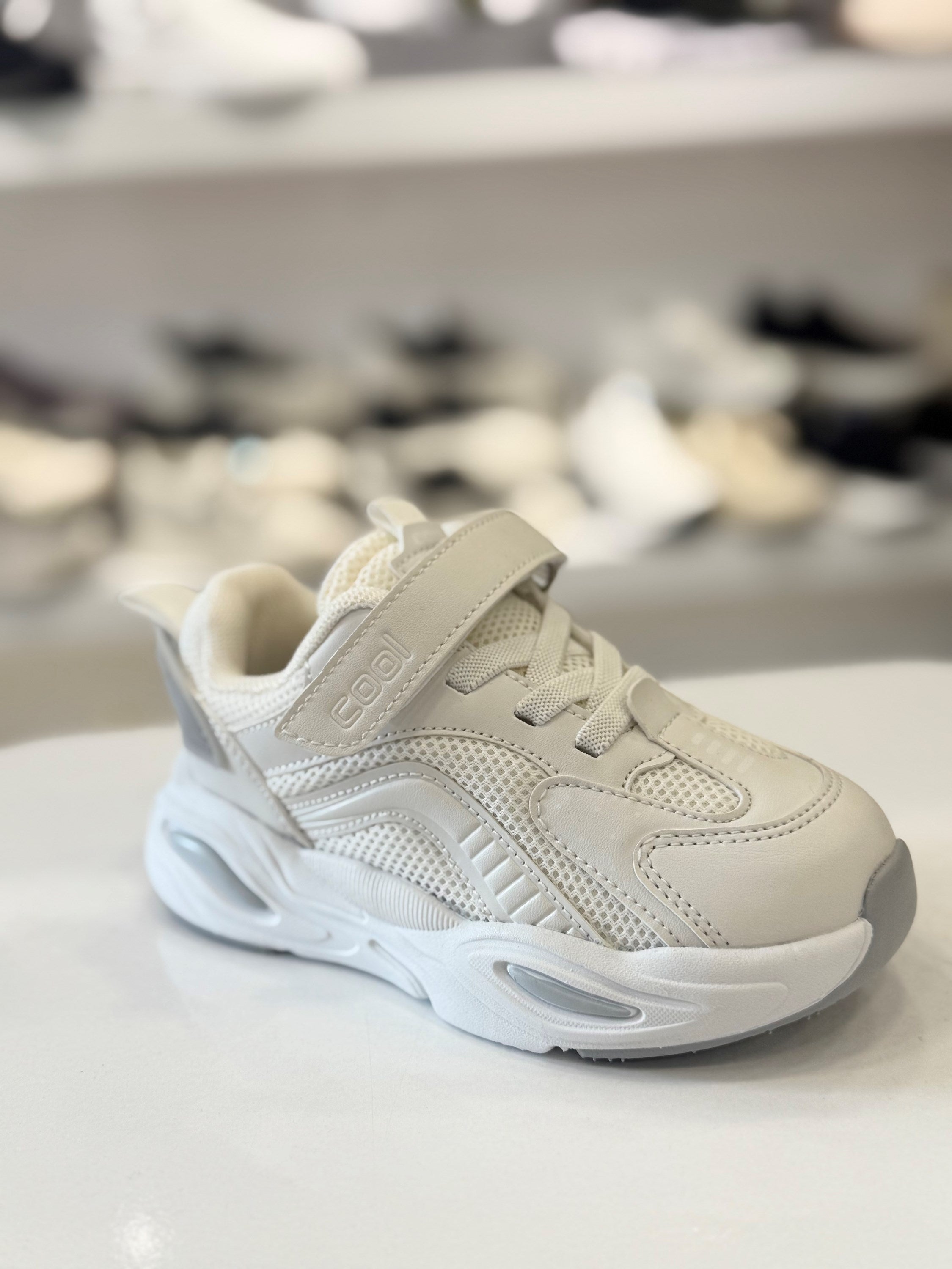 Cool Toti Beyaz File Cırtlı Unisex Çocuk Ayakkabı