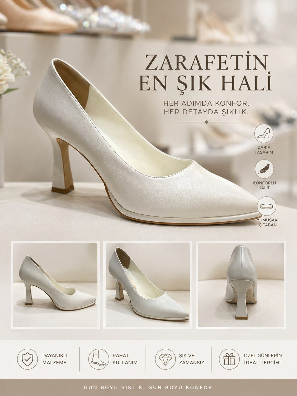 Sedef Platformlu Özel Kalıp Stiletto