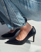 Siyah 8 cm Rahat Kalıp Stiletto