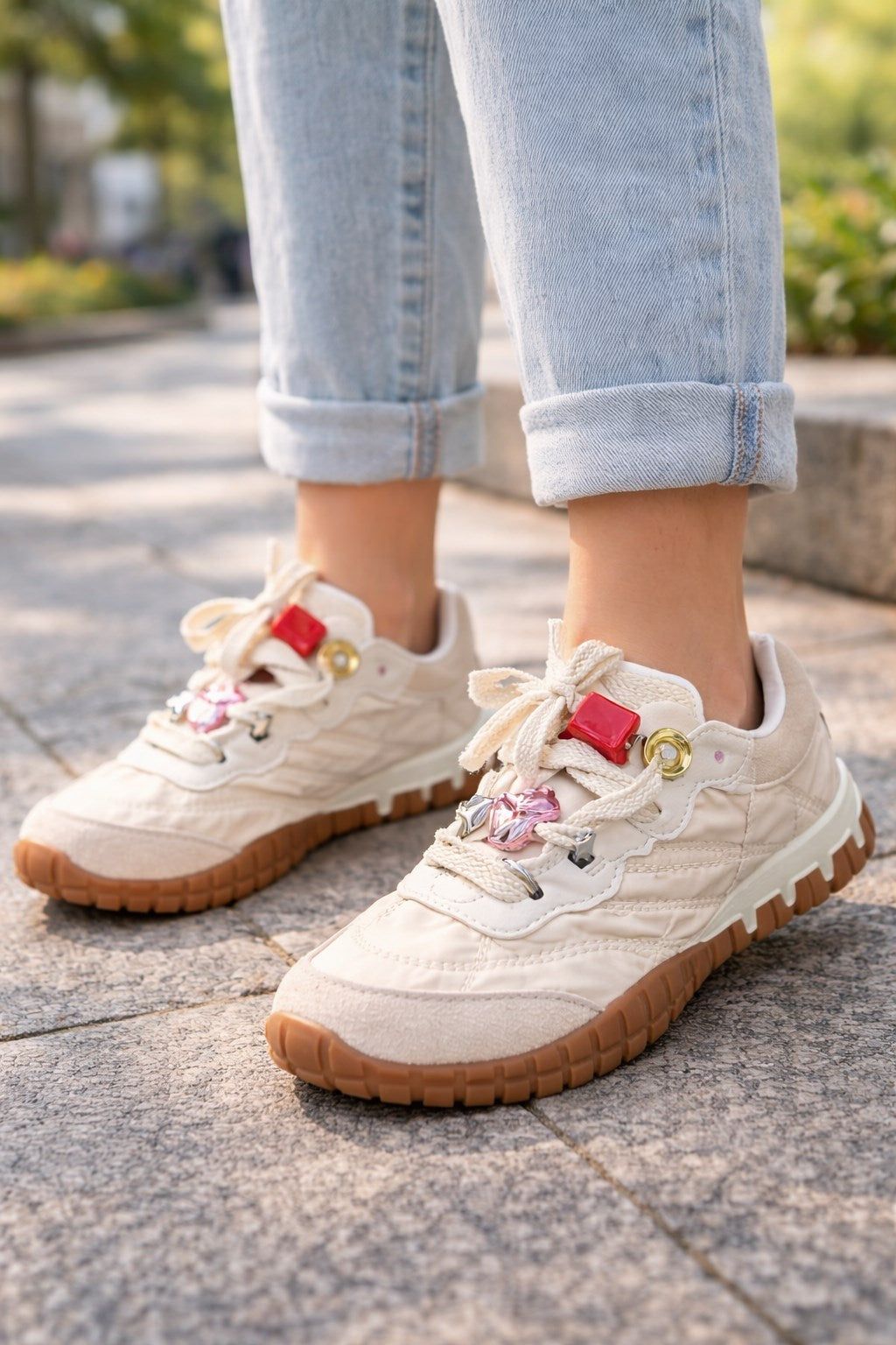 Marko Kids Bej Boncuklu İthal Deri Esnek Taban Çocuk Ayakkabısı