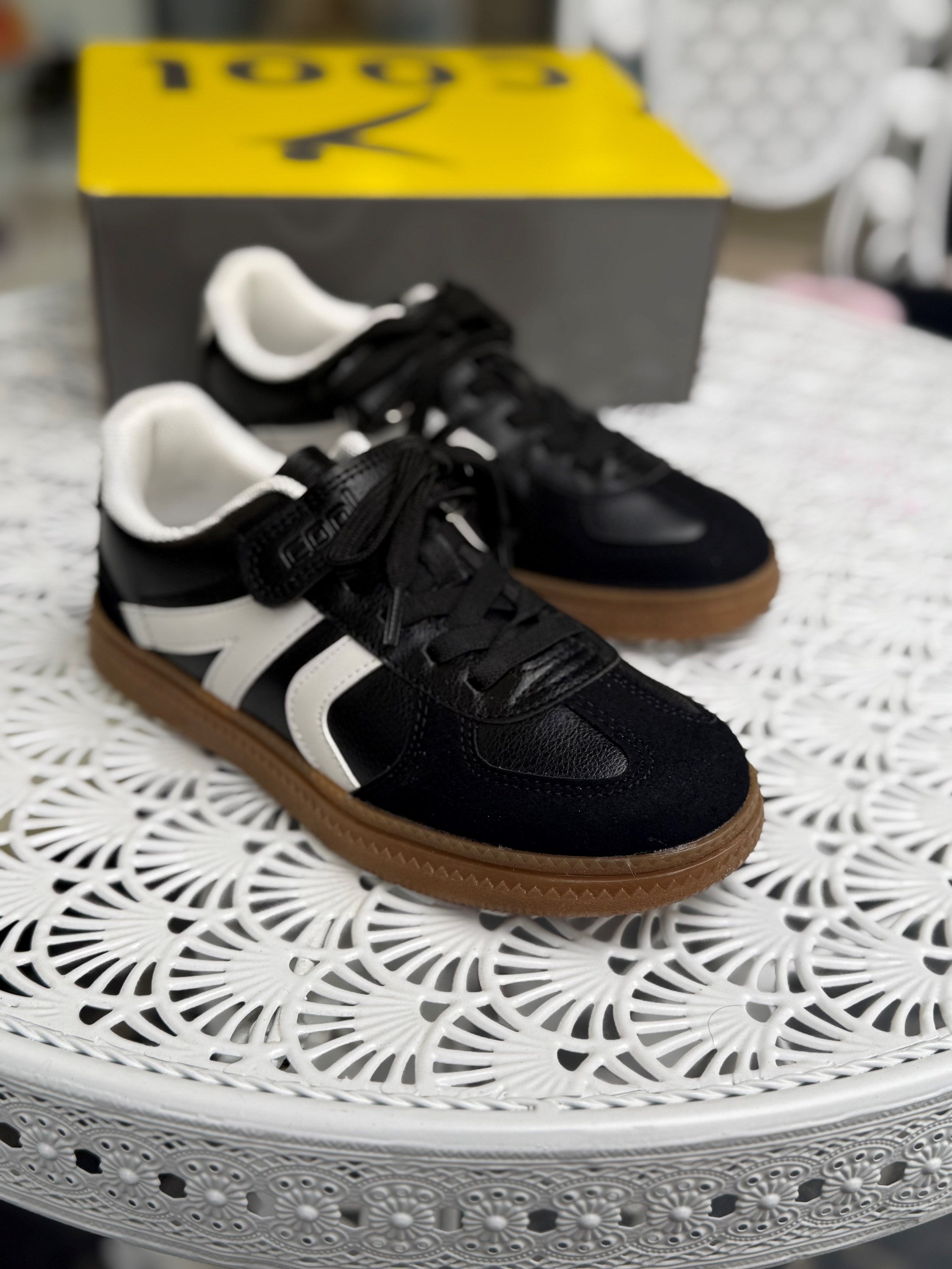 Cool Siyah Cırtlı Bağcıklı  Günlük Çocuk Spor Ayakkabı