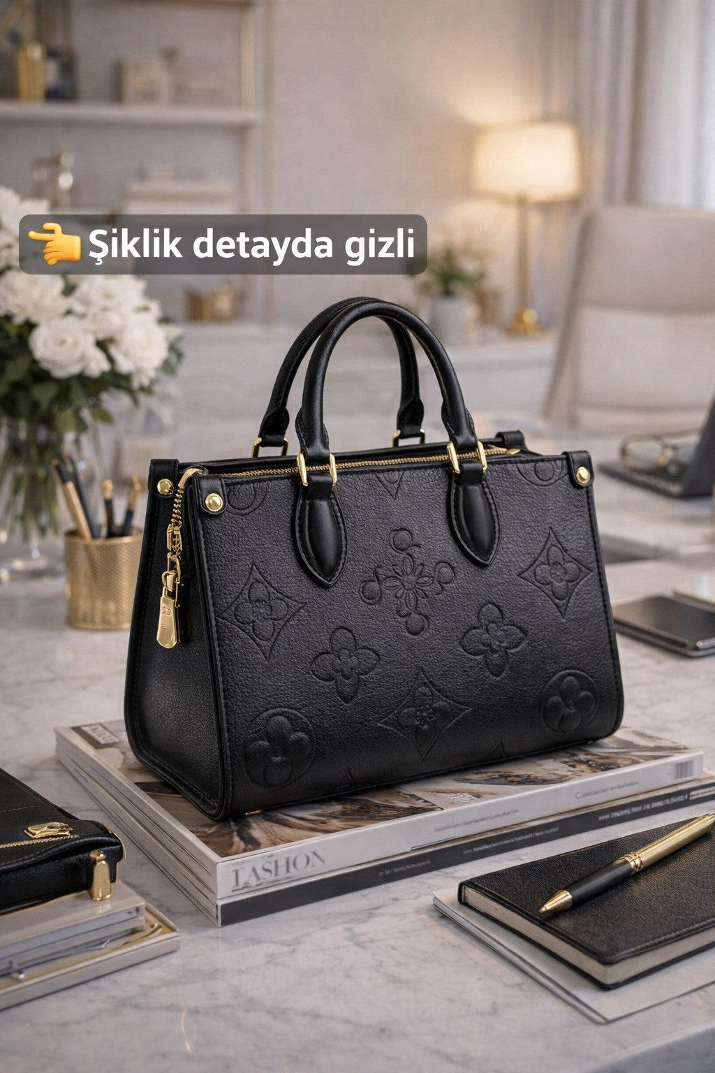 Guja İthal Deri Siyah Çanta