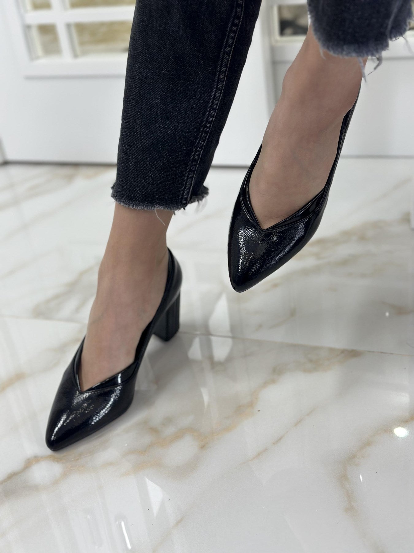 Kalın Topuk | Rugan | Kadın Stiletto