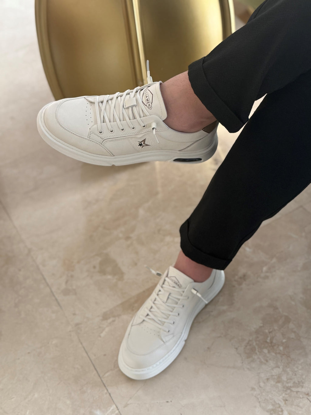 Guja Beyaz Deri Erkek Sneakers