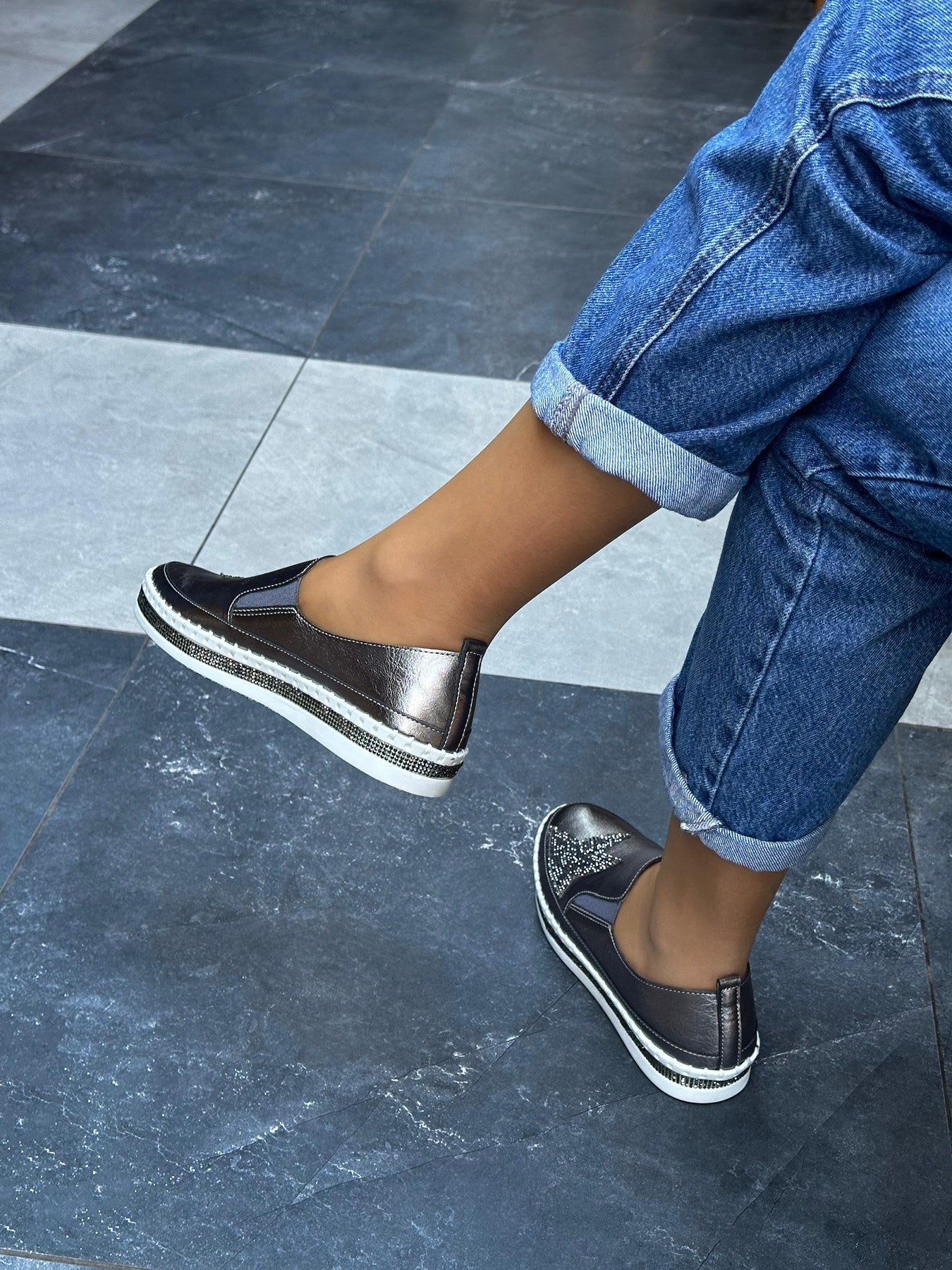 Kuum | Platin | Yıldız Model | Comfort | Kadın Ayakkabı