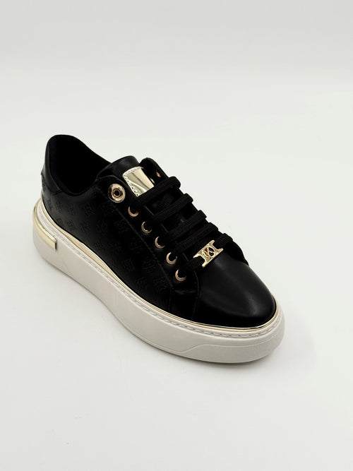 0 Kuum | Siyah Gold Detaylı | Kadın Sneakers