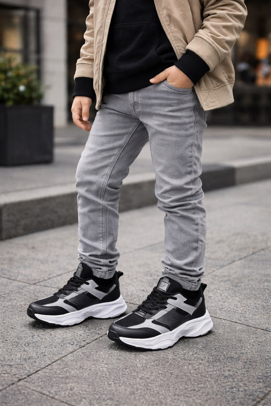 Cool Birian Bağcıklı Siyah Günlük Çocuk Ayakkabısı