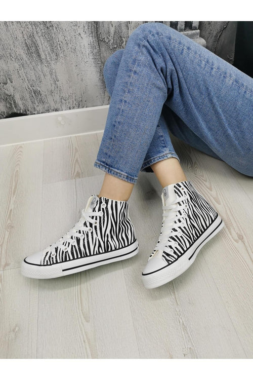 . Zebra Desenli Deri Copnverse 003 BN 30736