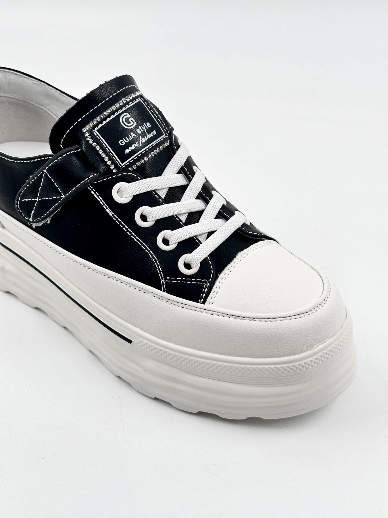 Guja | Gizli Topuk | Deri | Cırtlı | Kadın Sneakers
