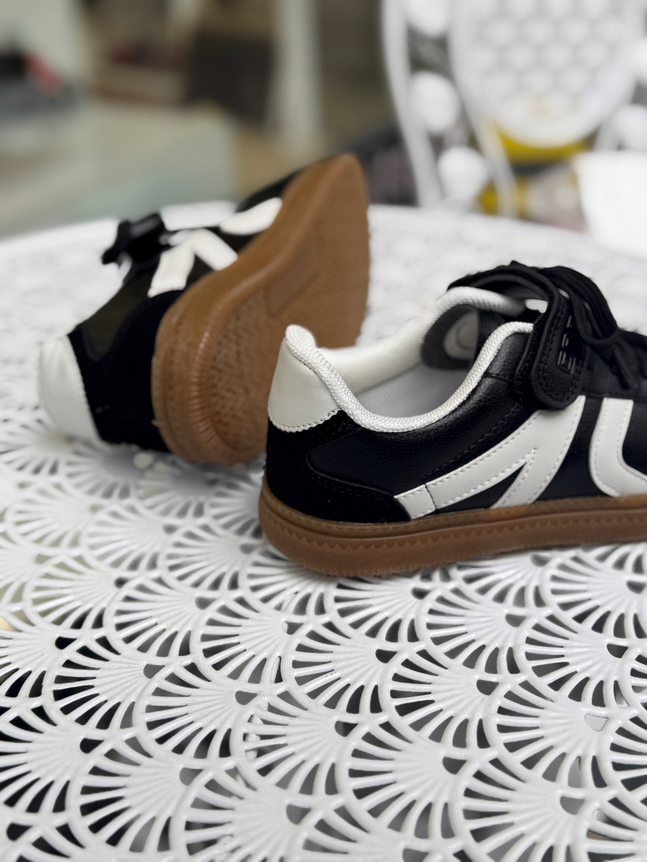 Cool Siyah Cırtlı Bağcıklı  Günlük Çocuk Spor Ayakkabı