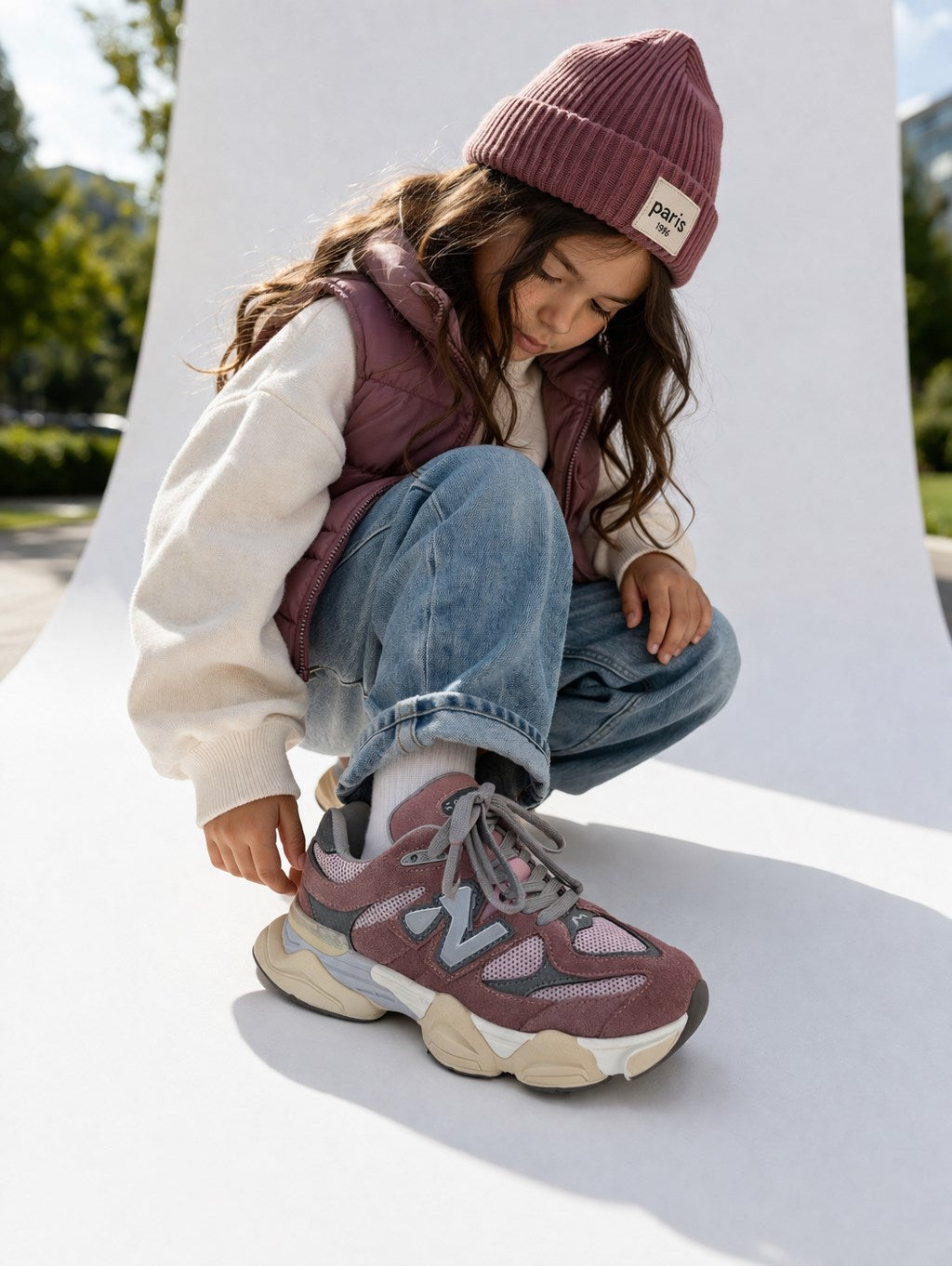 Marco Kids Süet Deri Cırtlı File Kız Çocuk Mürdüm Spor Ayakkabı