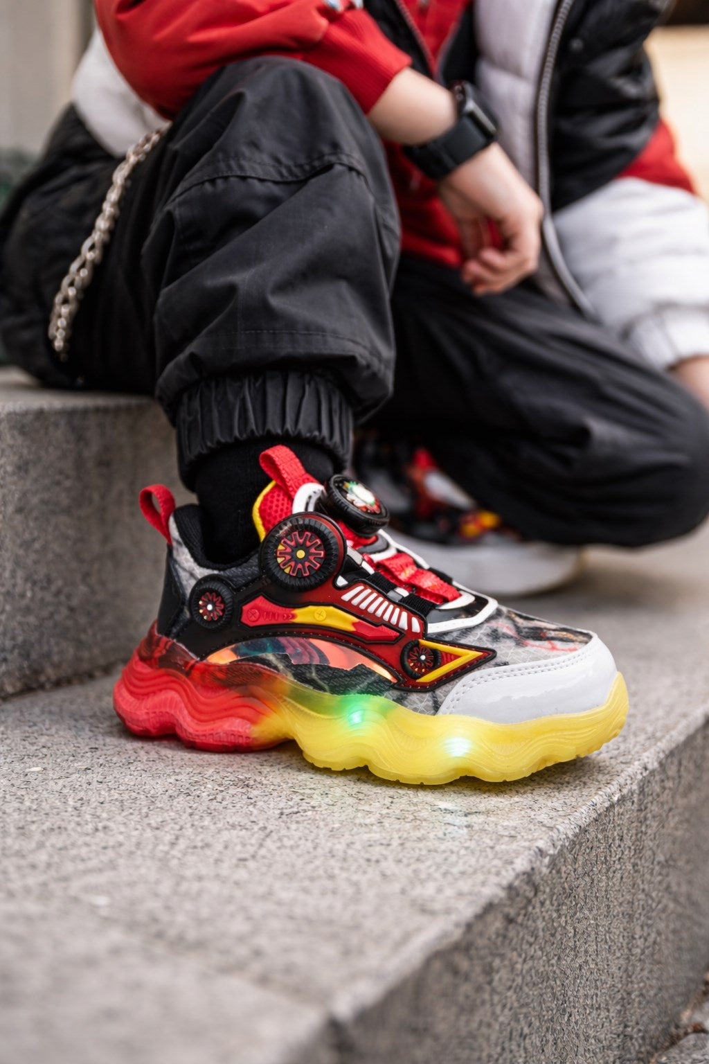 Markokids Sarı- Kırmızı Çocuk Spor Ayakkabı